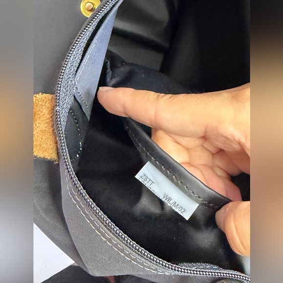 Longchamp Le Pliage Grey Nylon Tote Bag Short Handles - Picture 11 of 12